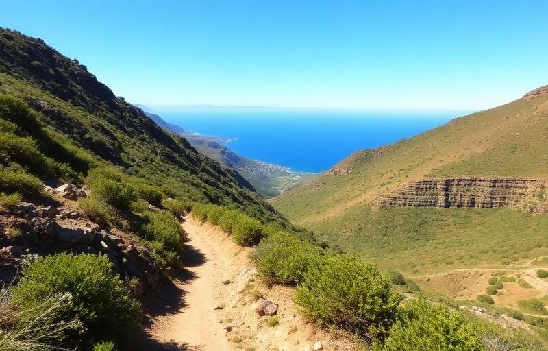 Rutas de senderismo con vistas al mar en la costa central